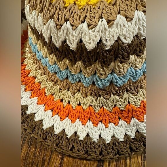 Peter Grimm True Character for Free People Wave Crochet Straw Bucket Hat main image 5